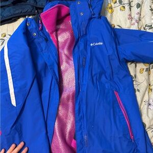 Columbia Blue and Pink Coat